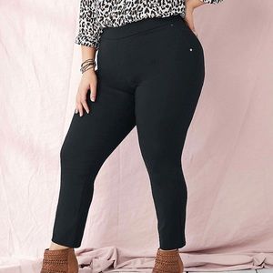 plus size skinny pull on ankle pant